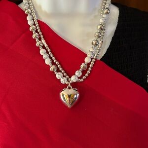 Silver Heart Pendant Necklace